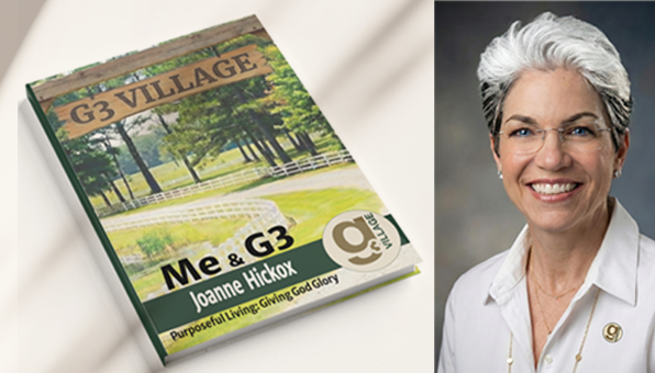 headshot image of Joanne and her new book, side by side